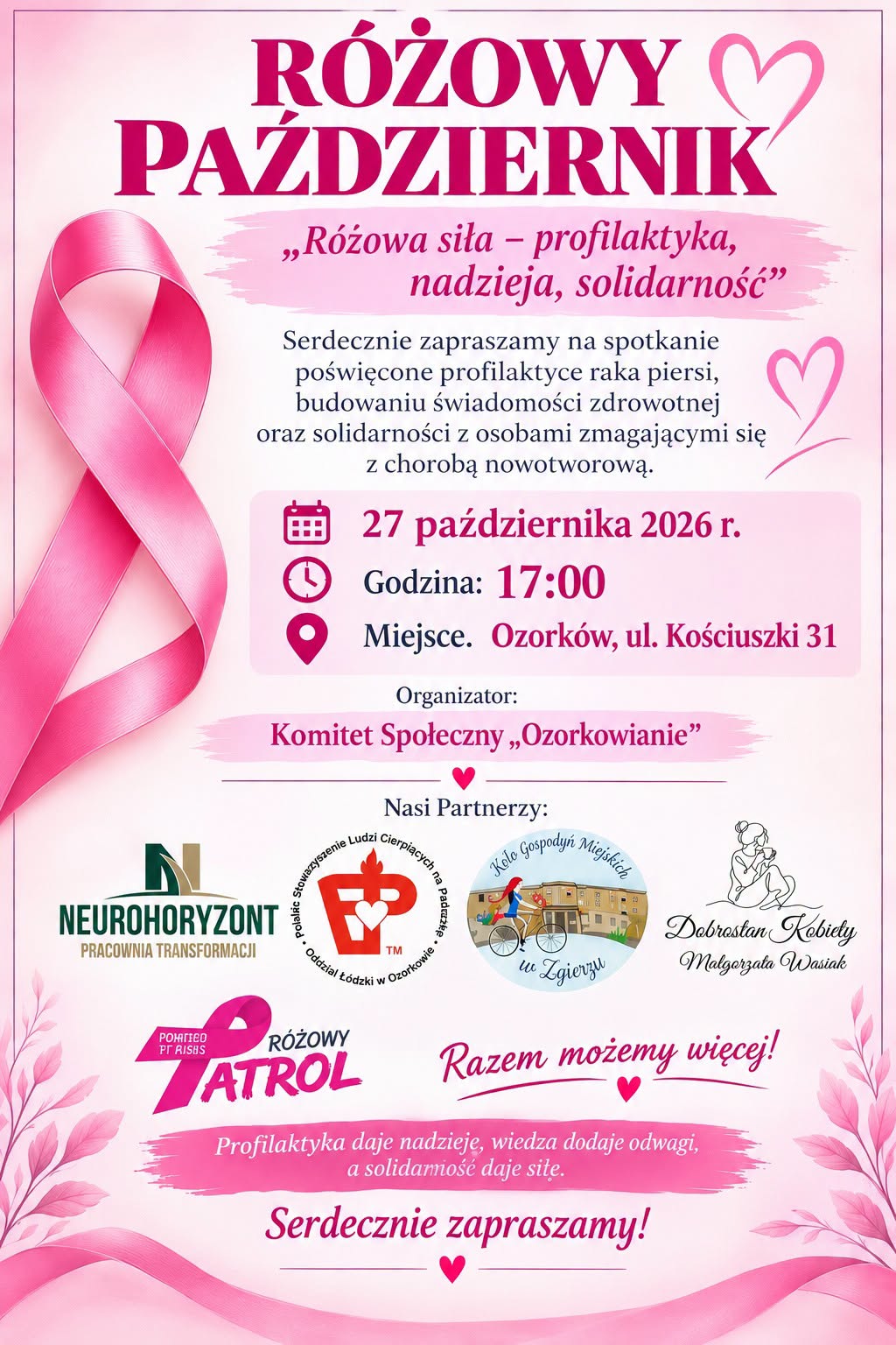 Na zdjęciu plakat informujący o spotkaniu