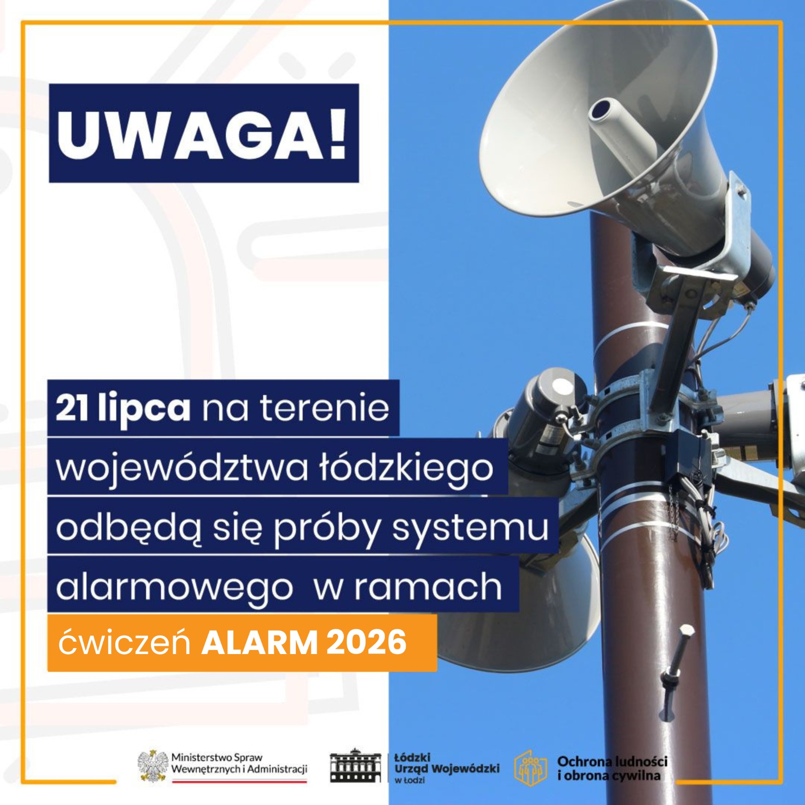 Zdjęcie przedstawia syreny alarmowe
