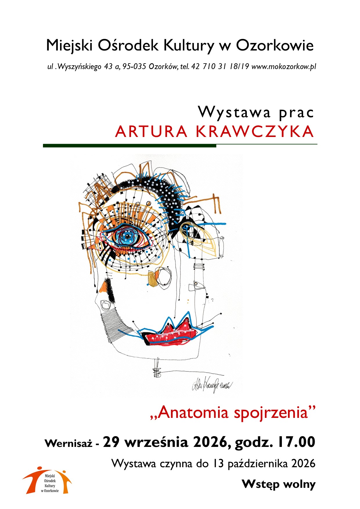 Plakat informujący o wystawie w MOK