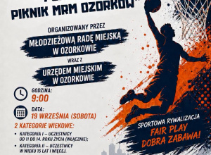Plakat informujący o Turnieju Koszykówki