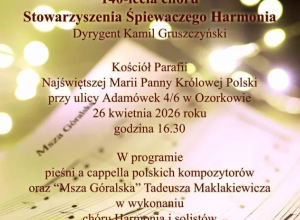 plakat promujący koncert chóry